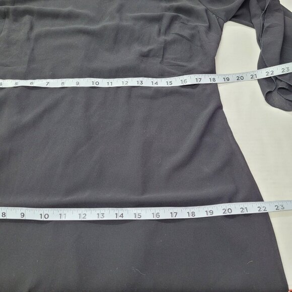 Grace Karin Dress Womens L Black Open Slit Sleeve Lined Classic Midi Minimalist - Picture 11 of 13